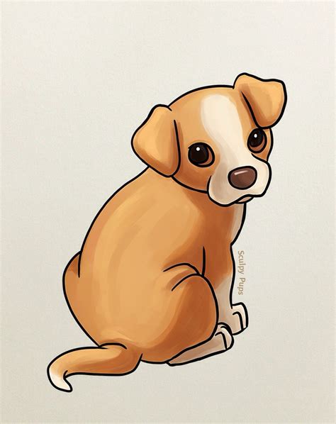 Learn Easy Step By Step Tutorial On How To Draw A Dog Cute That Anyone