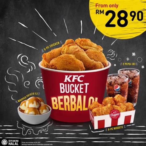 Discover the latest kfc promotions and redeem our exclusive list of kfc promo codes to save more money on your food order. KFC Malaysia Bucket Berbaloi From Only RM28.90