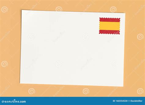 Carta Ou Cartão Postal Da Espanha Cartão Branco Em Branco Em Branco