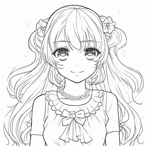 Girl 01 From Anime Coloring Page