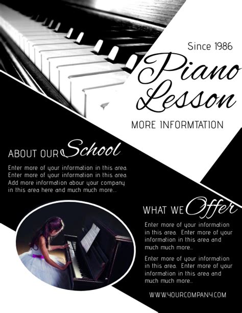 Piano Lesson Template Postermywall