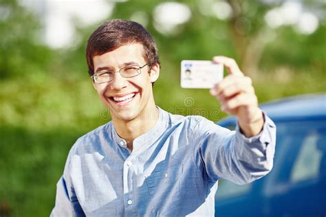 Guy With Driving License Stock Image Image Of Guys Holding 66302205