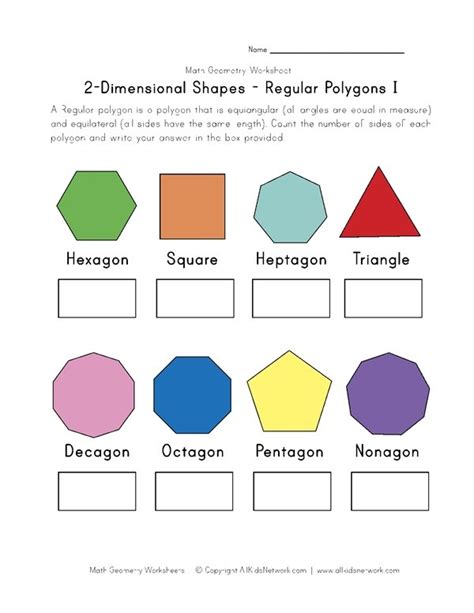 Polygons Worksheet Grade