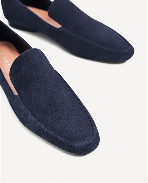 Split Suede Loafers New In Woman Zara United Kingdom Schuhe Damen
