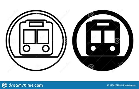 Metro Icons Set Stock Illustration Illustration Of Coaches 191627223