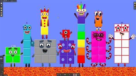 Numberblocks And Plane The Floor Is Lava Survival Challenge By