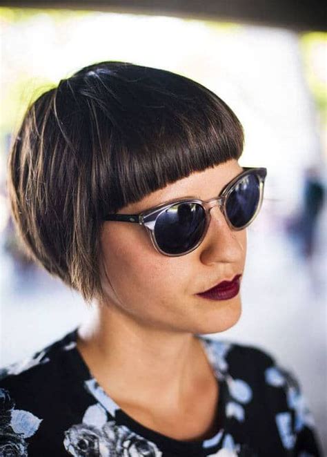 Short Haircut For Women With Straight Bangs Haircuts With Bangs Short