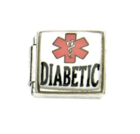 9mm Italian Charm Medical Alert Link Allergic To Medical Conditions