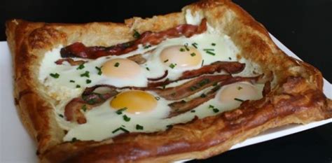 Bacon And Egg Breakfast Tart On