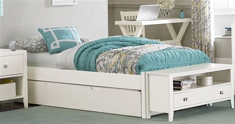 Pulse White Full Platform Bed With Trundle From Ne Kids Coleman Furniture