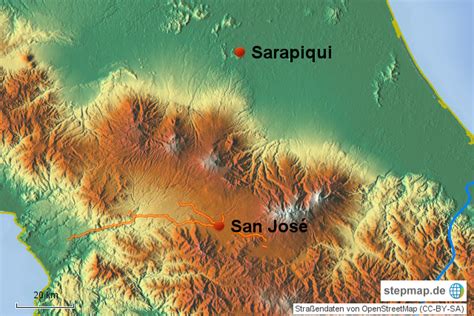 Stepmap San José Sarapiqui Landkarte Für Costa Rica