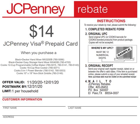Jcpenney Rebates Forms