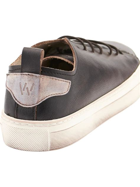 Wally Walker Vintage Black Leather Sneakers