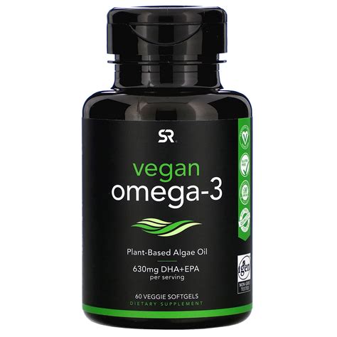 Sports Research Vegan Omega 3 60 Veggie Softgels