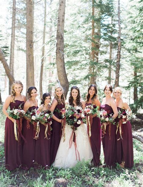 Burgundy Bridesmaid Dresses Make Your Fall Wedding Stand Out Wine