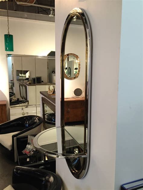 Mrspkandoz Mid Century Modern Chrome Brass And Mirror W Console Design