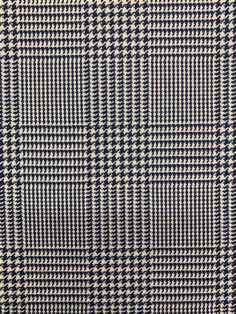 High Country Plaid Blue And Off White Crypton Coated Upholstery Fabric By