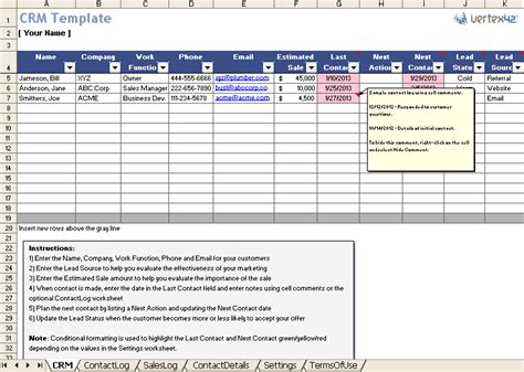 Simple CRM Excel Template: A Cost-Effective Solution for Small Businesses