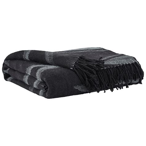 Signature Design By Ashley Throws Cecile Black Throw Lindys