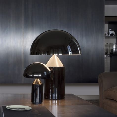 Atollo Metal Black Table Lamp By Oluce