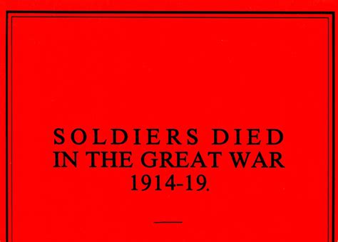 Soldiers Died The The Great War 1914 1919 Volume 5 Dixons Medals