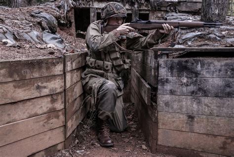101st Airborne Soldier With His M1 Garand Airsoft