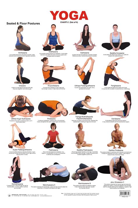a poster with yoga poses and their names
