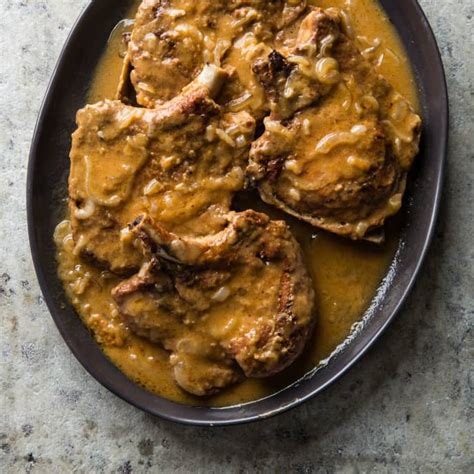 Southern Style Smothered Pork Chops Americas Test Kitchen Recipe