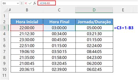 Formula Para Calculo De Horas Noturnas No Excel Printable Templates Free