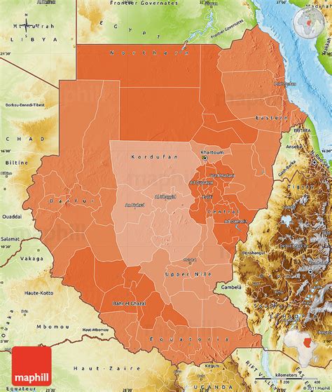 Sudan Elevation Map