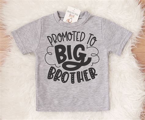 Big Brother Announcement Promoted To Big Brother Shirt Etsy