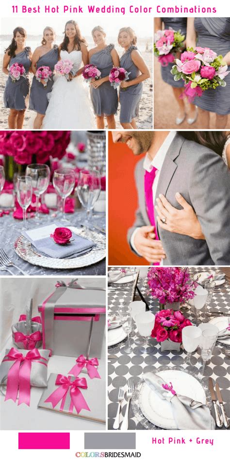 11 Best Hot Pink Wedding Color Combinations Ideas Wedding Color