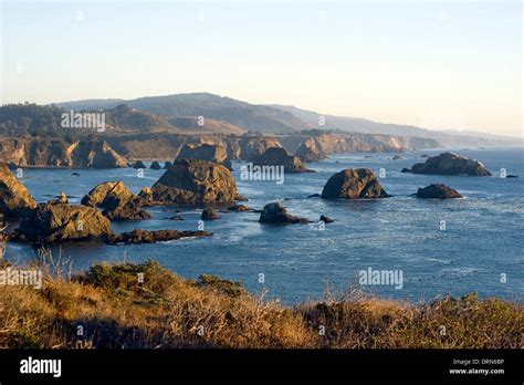 Scenic View Of Coast In Mendocino County California Stock Photo Alamy