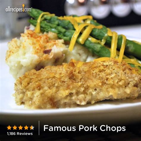 One of the best pork chop recipes is pork chops on skillet with garlic butter and thyme. Famous Pork Chops | Recipe | Pork recipes, Pork entrees ...