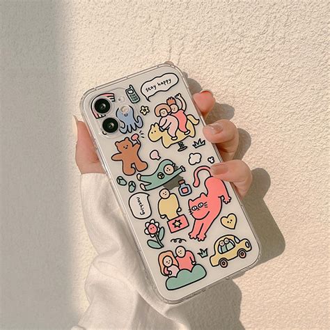 Ins Weird Cats Iphone 13 Case Clear Iphone Cases For Iphone 12 Etsy