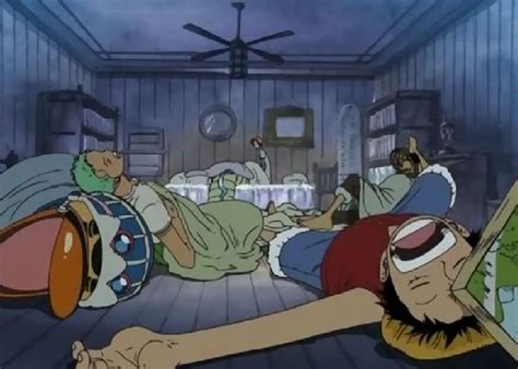 Sleeping Straw Hats While Nami Is Sick One Piece Sleeping Luffy With