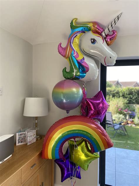 Rainbow Unicorn Balloon Display The Little Balloon Company