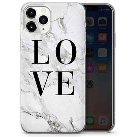 Marble Design Phone Case Fits For Iphone 12 Mini 7 8 Xs Etsy