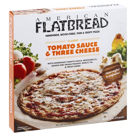 Holiday entertaining can get a little hectic so i like recipes that i can prepare in advance and have them ready to assemble, cook, and eat in no time. American Flatbread Pizza, Tomato Sauce & Three Cheese ...
