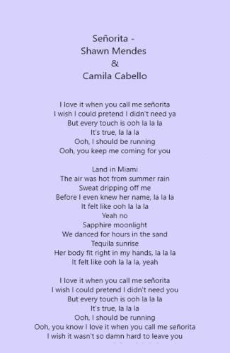 Señorita Shawn Mendes Camila Cabello Lyrics For Android Apk Download