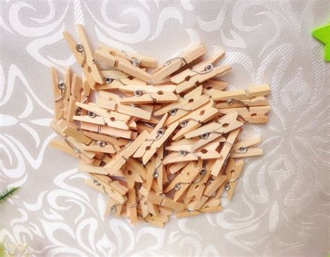 1000 Pieceslot Birch Wooden Clothes Pins Mini Clothespins Natural
