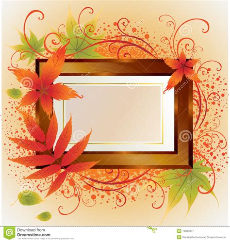Thanksgiving photo frames app supports all screen resolutions of mobile and tablet devices. Vector Gold Frame With Autumn Leafs. Thanksgiving Stock ...