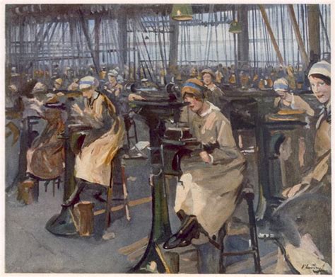 British Paintings Women Working In Factory Newcastle From British