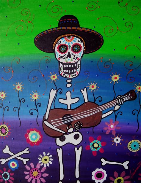 Gallery Of Modern Folk Artist Pristine Cartera Turkus Mexican Day Of