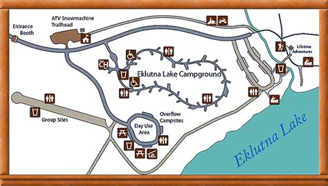 Map Of Eklutna Lake Campground In Eagle River Alaska Alaska Camping