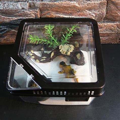 Plastic Reptile Hide Box Den Spawning Cave For Tortoise Insect Spider