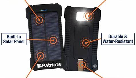 Solar Powered Cell Phone Charger | 4-Pack | 4Patriots