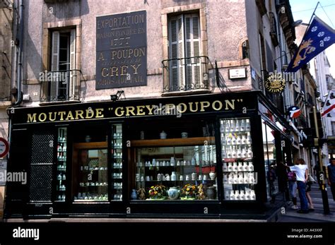 Burgundy France French Dijon Mustard Shop Stock Photo Alamy
