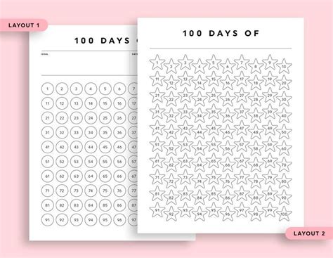 Goals Planner Planner Calendar 100 Day Challenge Daily Goals Habit