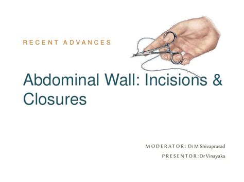 Abdominal Wall Incisions And Closures